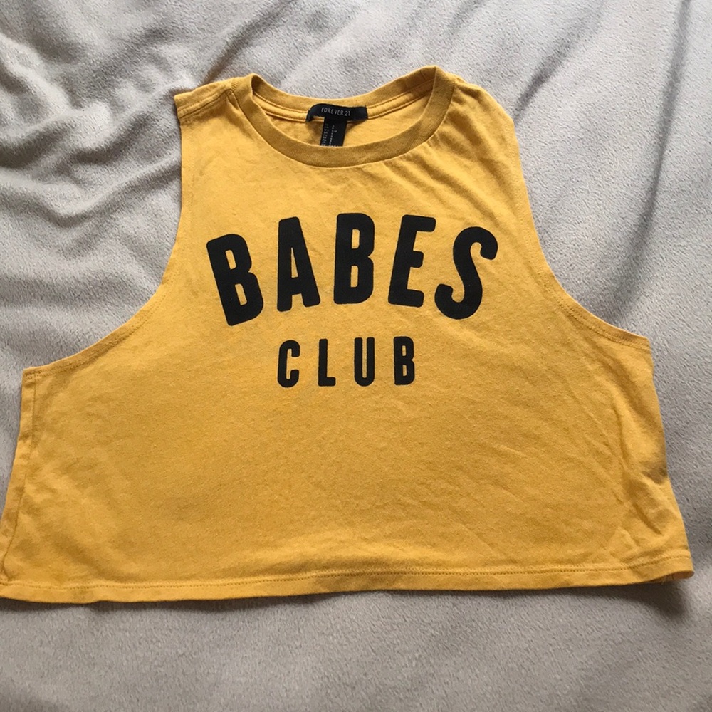 “Babes Club” Loose Crop Top